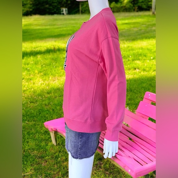 Bubble gum bunny chenille Easter holiday pullover S M XL - Picture 3 of 8